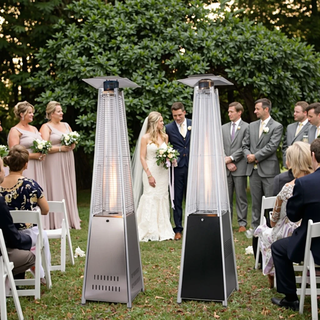 product modern stainless steel iron gas outdoor heater portable mobile thick protective net wheel attached for patio courtyard use-14