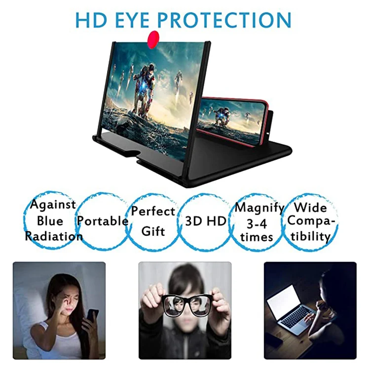 10英寸智能手机护眼视频放大器电子屏幕放大镜放大高清手机屏幕放大镜