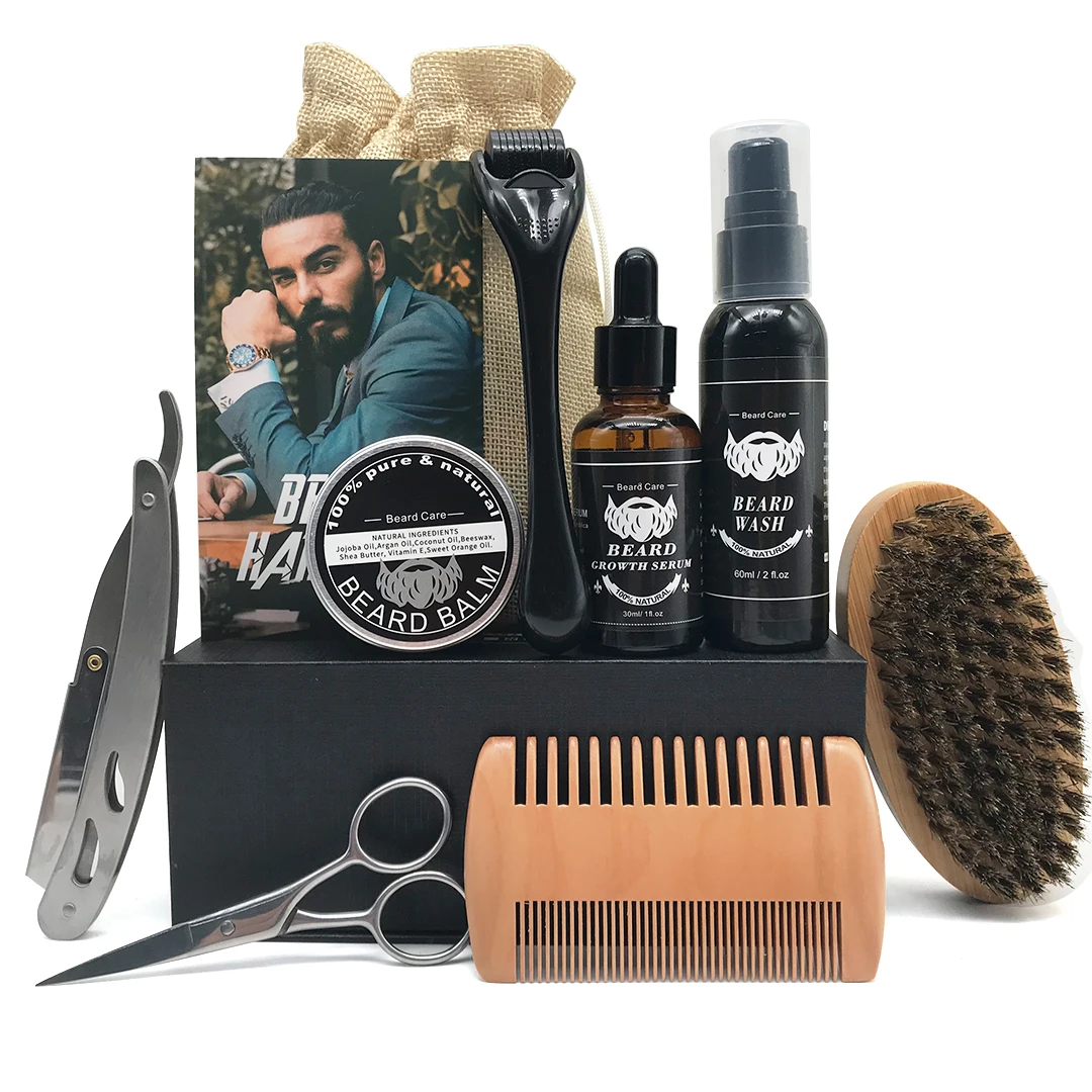 Oem Private Label Men's Hair Care Products Gift Male Grooming Tools Bag  Beard Growth Oil Kit - Buy Beard Growth Kit,Beard Oil,Beard Oil Private  Label Product on 