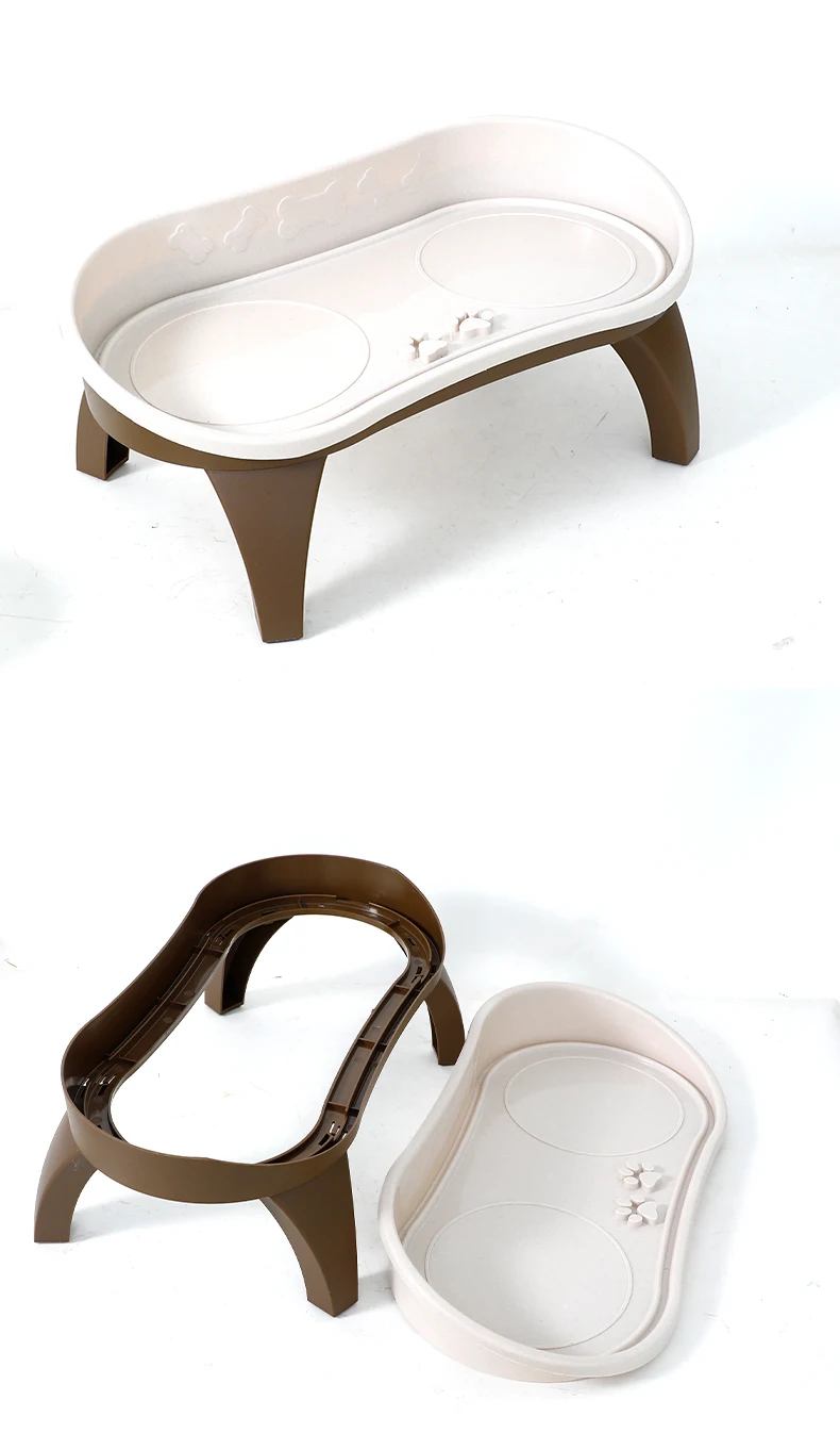 New Elevated Stainless Steel Pet Bowl Double Dish for Cats Dogs Neck Support Large Size Easy to Clean Pet Supplies manufacture