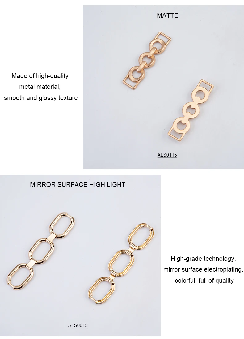 Luxury Gold Metal Bikini Beachwear Strap Connector Buckle Accessories