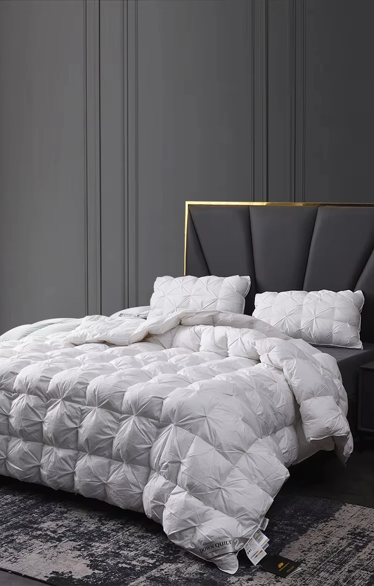 King Twin Size White Hotel Home Warm Luxury Bedding All Seasons Duvet Goose Down Feather Bed Comforter