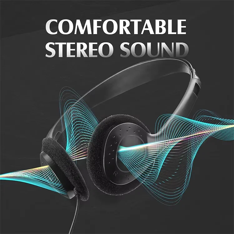 Airline School Corporate Wired Headsets Bulk Order Waterproof IPX-3 Noise Cancelling 3.5mm Earphones Durable Ear Design Premium