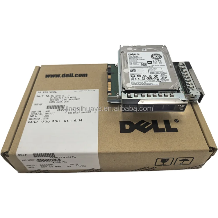 New for Dell2.4TB 10K SAS 12Gbps 512e 2.5''08YWH3 01D0F5 Hard Drive Server Server Hdd