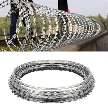 Razor Wire Mesh Fence Safety Protection Spiral Blade Gill Net Diameter 90CM BTO-22 Spot Wholesale