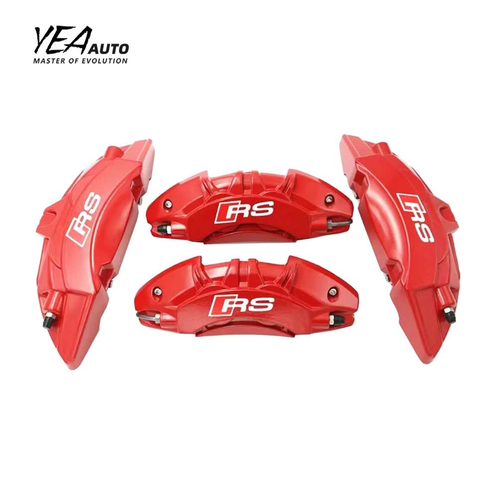 product car brake caliper protect 4pcs auto brake system for audi a4 a5 a6 q5 car calipers brake cover with logo sticker-5