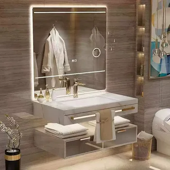 Hotel Project Bathroom Vanities Modern Medicine Cabinet Single Sink Wall Bathroom Sets