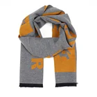 Wholesale Scarves Custom Slogan Design Jacquard Cashmere Wool Blend Mens Warm Brushed Factory Wholesale Scarf
