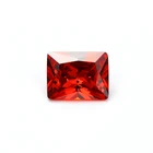 Gemstone Color Best Selling Loose Gemstone Rectangular Cutting Orange Color Loose Cubic Zirconia Stones
