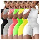 Rompers 2021womens Jumpsuit Rompers Biker Short 1 Piece Outfit Bodycon Jumpsuit