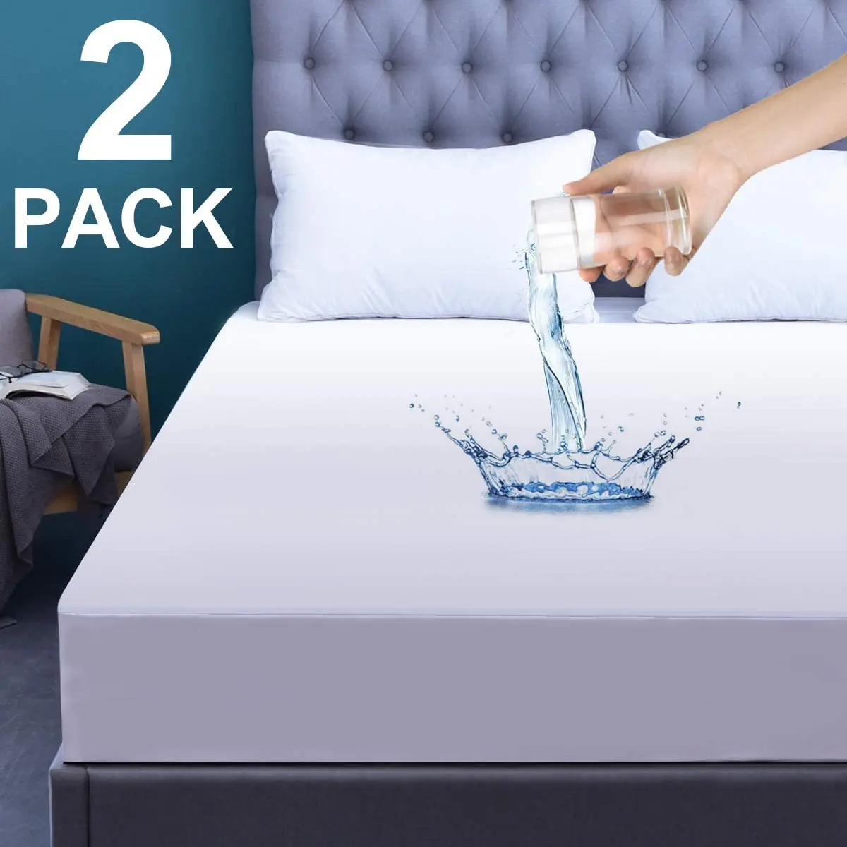 2 waterproof mattress covers