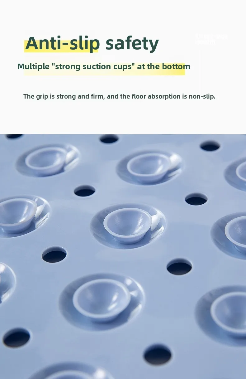 Bathroom Solid Machine Made Anti-Slip Silicone Bubble Massage Floor Mat Eco-Friendly Modern Design Anti-Fall Shower Mat manufacture