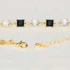 Bracelet Gemstone Gold Color Trendy Gold Plated Bracelet Acrylic Geometric Gemstone Adjustable Bracelet