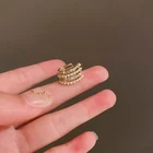 Gold Jeweled Cuff Earrings Real Gold Plated Crystal Jeweled Earring Cuffs