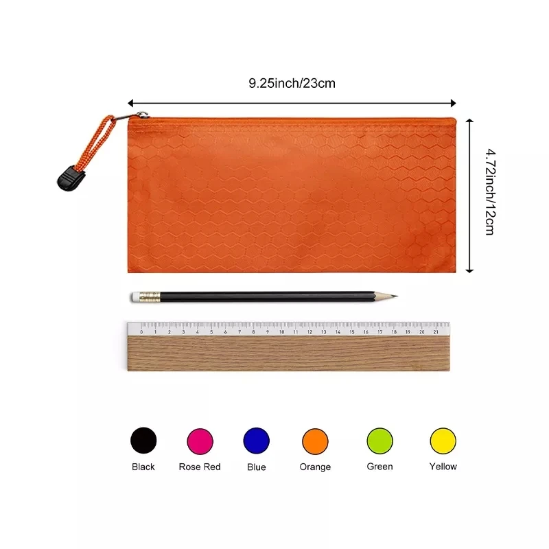 Custom Eco-friendly Portable School Student Pouch Canvas Fabric File Pen Pencil Bag