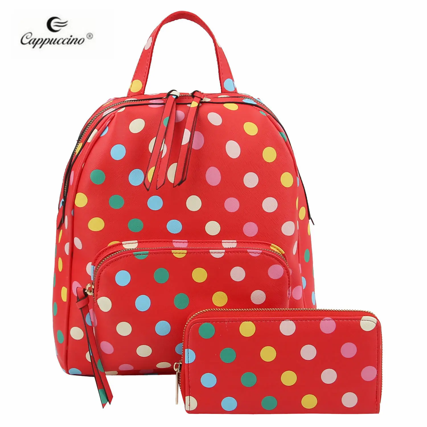 Custom logo Multi Polka Dot Women Laptop Bags Backpack Custom Waterproof Student Travel School Bag Backpack For Teenage