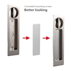 Wooden Door Lock Cavity Locks Concealed Mounting Screws Wooden Square Cavity Sliding Privacy Pocket Door Lock