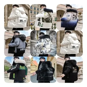 Men's Warm Winter Down Jacket Hooded Winter Coats Waterproof Snowboarding Coat