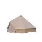 Family Luxury Family Glamping Outdoor Large Canvas Heavy Duty Bell Tent Waterproofing With 2 Door