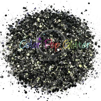 Bulk wholesale Black Chunky Glitter for Nail Art Resin Epoxy Craft