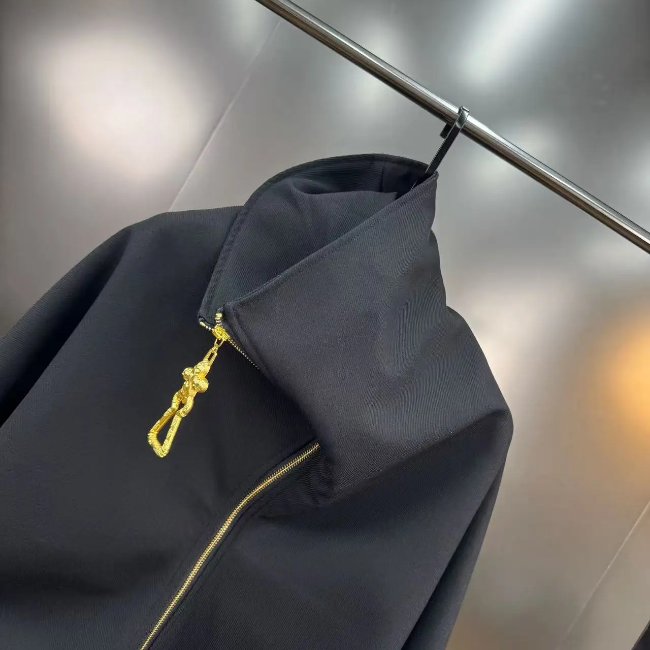 Autumn Casual Fashionable Stylish Lapel Zipper Long Sleeve Bomber Jacket Loose Fit Slimming Versatile Top Trendy Instagram details