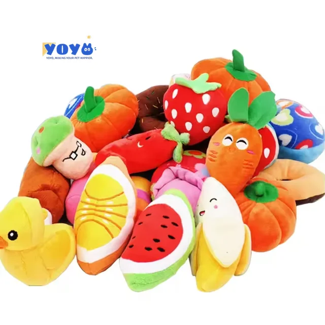 Yoyopet plush toys cute dog fruits dog squeaky toy