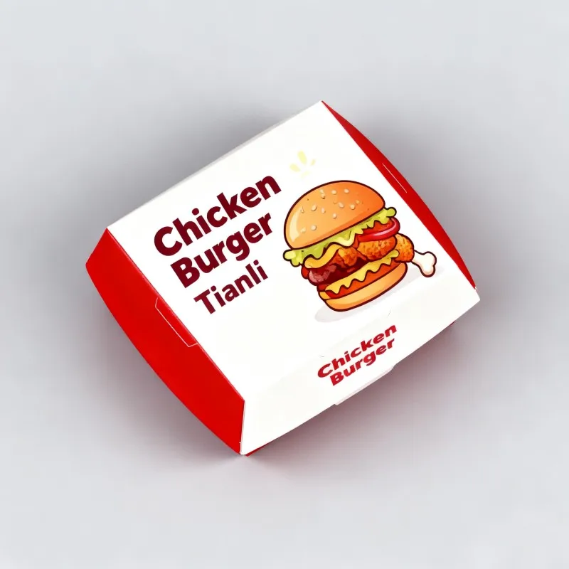 product factory design hamburger takeaway box digital printing popular oil proof fast food holder biodegradable potato chips paper box-4