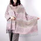 Long Scarf 2021 Autumn/winter Women's Wear Long Cashmere Scarf Scarf Double-sided Jacquard Fringe Thick Warm Scarf Shawl