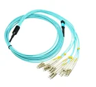 Patch Cord Connector 12 Cores MPO/MTP To LC OM3 Fan Out Fiber Optic Patch Cord LC/SC/FC Connector