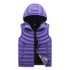 Cotton Vest Winter Wholesale Multi Pocket Cotton Padded Vest For Men With Detachable Hood