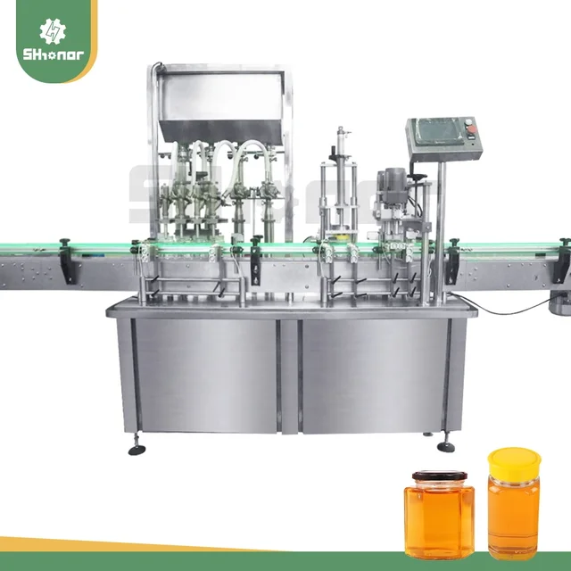 Full Automatic Honey Jar/Bee Honey/Jam/Chili Sauce Filling Machine