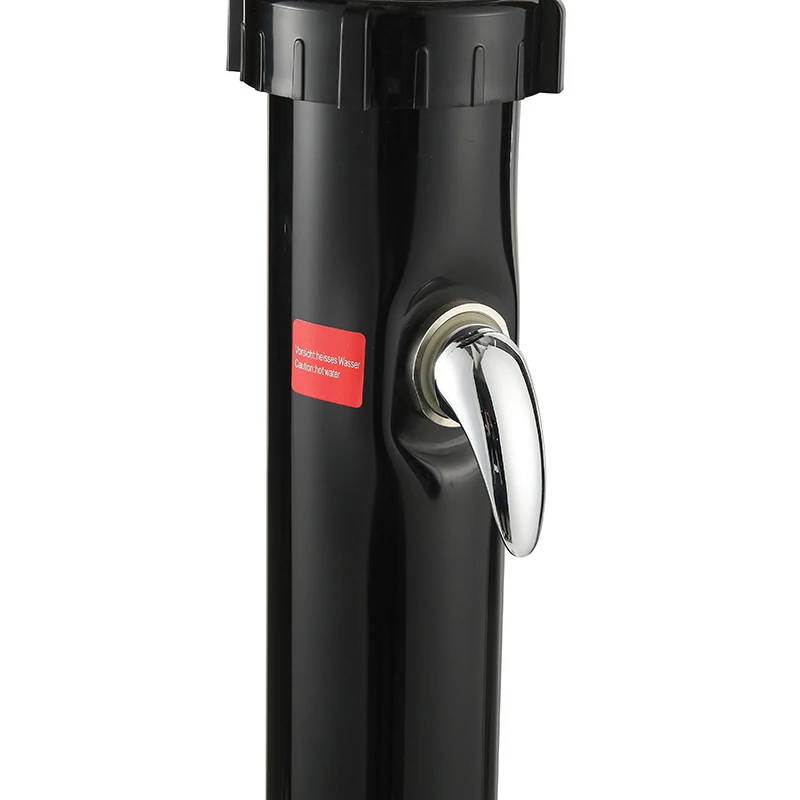 Black 20L Freestanding PVC Outdoor Pool Shower Garden 2 Sections Solar Shower Column Pipe