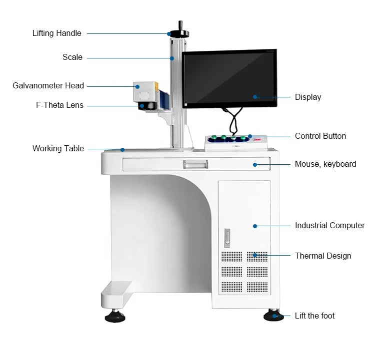 20W Energy-Efficient bearing hardware flange electronic component communication equipment Laser Marking Machine Laser Engravers