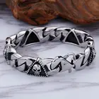 Bracelets KALEN Stainless Steel Silver Skeleton Bracelets For Men