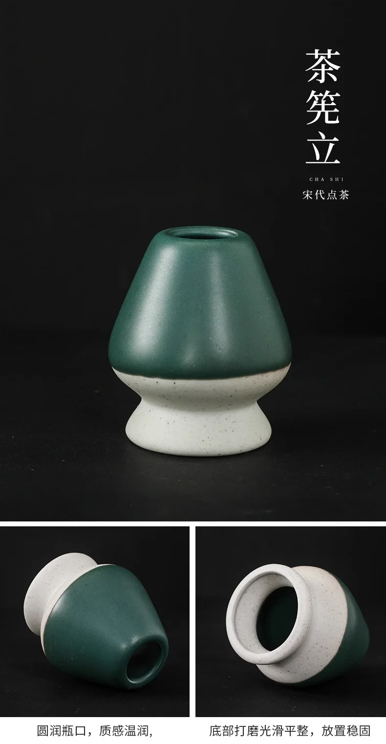 ODM Handmade Bamboo Whisk Chasen Set Japanese Matcha Bowl Scoop and Whisk Holder Matcha Set Customized for Ceremony manufacture