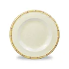 Plate Plates Plates Heavy Weight Melamine Bamboo Rimmed Dinner Plate