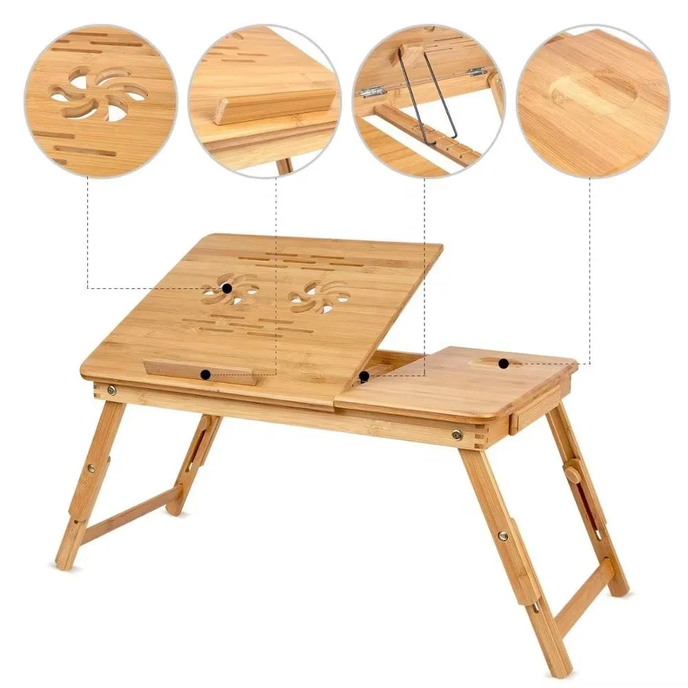 product bamboo portable adjustable foldable laptop desk for bed use-8