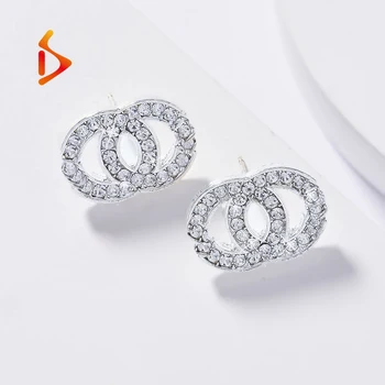 925 Sterling shape Luxury Silver Plated Women&#x27;s Romantic Pendant Fashion Earring Jewelry