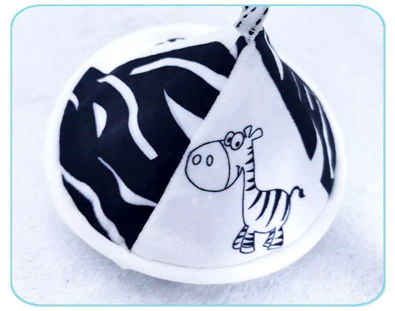 Baby black and white bed hanging cartoon animal hanging umbrella pendant plush toy N018