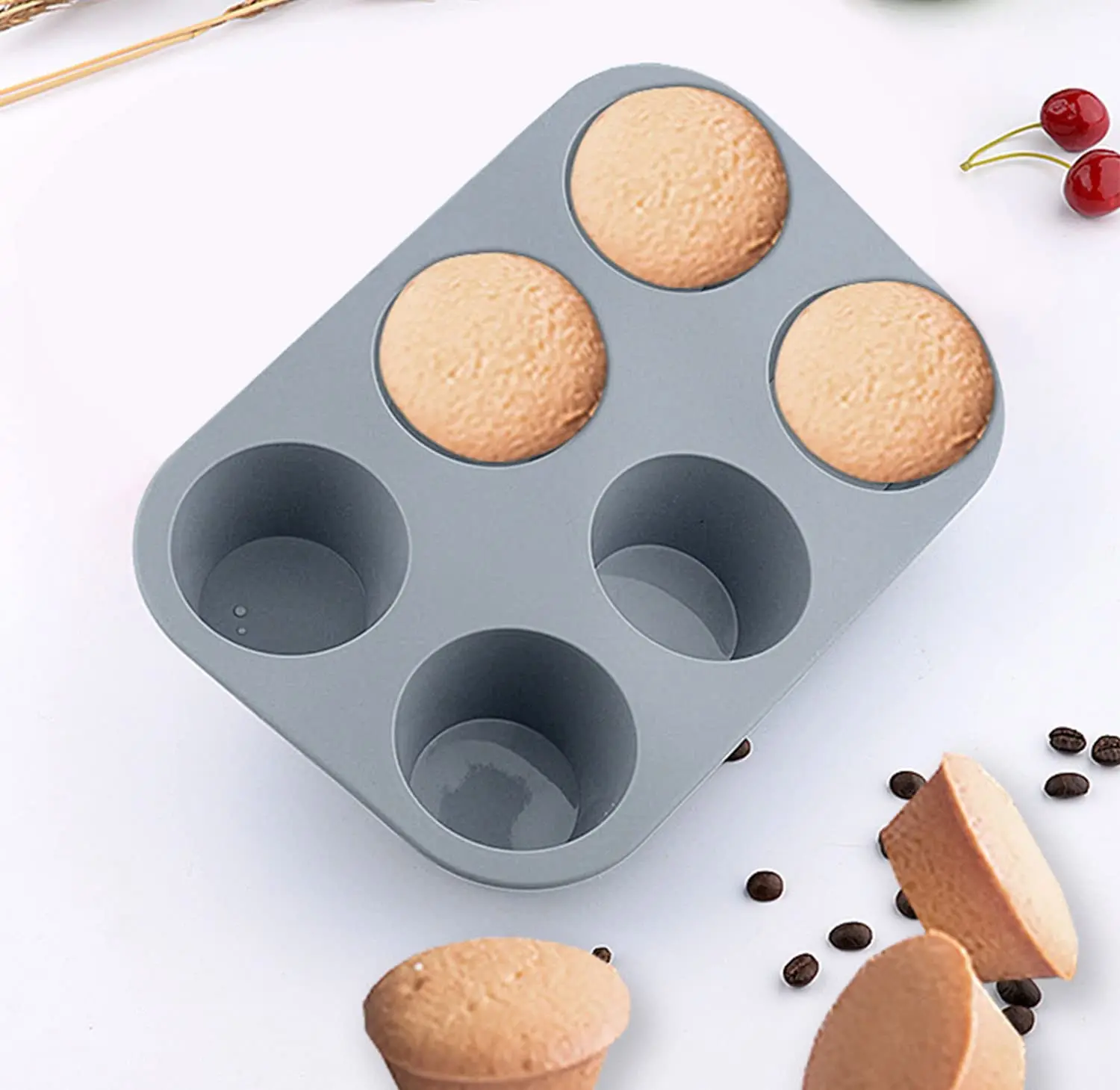BPA Free Round/Square Cake Pan, Loaf Pan, Muffin Pan for Bread Pizza Cheesecake Cupcake Pie Desserts 7in1 Baking Set with Box