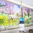 3D 5D 6D Effect Vertical Wall Inkjet Printer Price Direct To Wall Painting Machine Portable Automic Move By Wheel