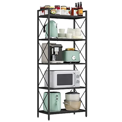 Four layer kitchen storage rack  kitchenware storage  carbon steel mesh folding storage rack