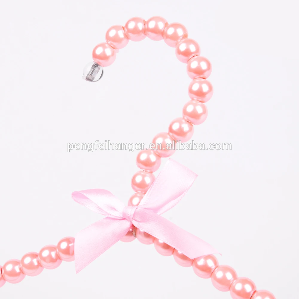 Pet Pearl Beads Elegant White Color Hanger Clothes