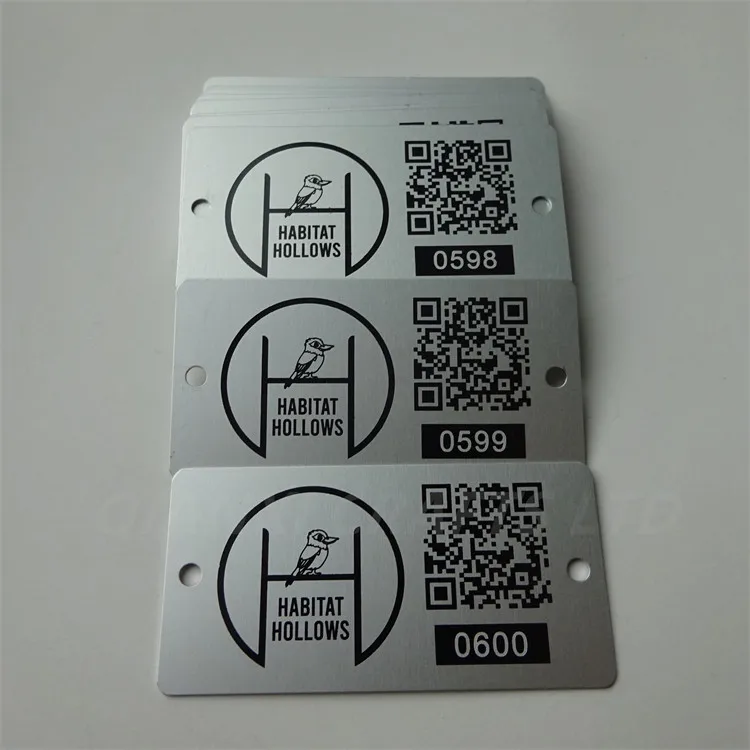 product equipment barcodes tracking id nameplate inventory marking metal qr labels fixed asset tags-8
