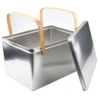 Storage Box Custom Print Large Metal Storage Box Tin Box For Daily Provisions