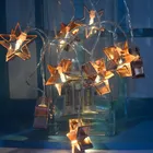 Holiday Holiday Special Metal Star Design PVC String Light Battery Operated
