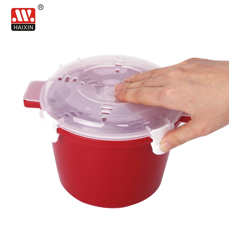 Haixing Plastic High Quality Microwave Steamer Cooker Cup for Microwave Oven Cooking Rice Noodle 14422