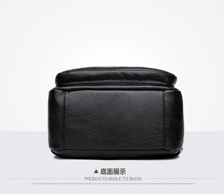 Shoulder Bag New Fashion PU Leather Large Capacity Simple Backpack Casual Women's Bag Multifunctional Handbag