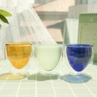 Coffee Coffee Glass High Quality Borsilicate Double Wall Colored Drinking Glasses Coffee Glass Cup
