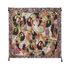 Hijab New Fashion Ladies Printing Bird Pattern Scarf Printed Hijab Voile Shawl With Tassels Scarf